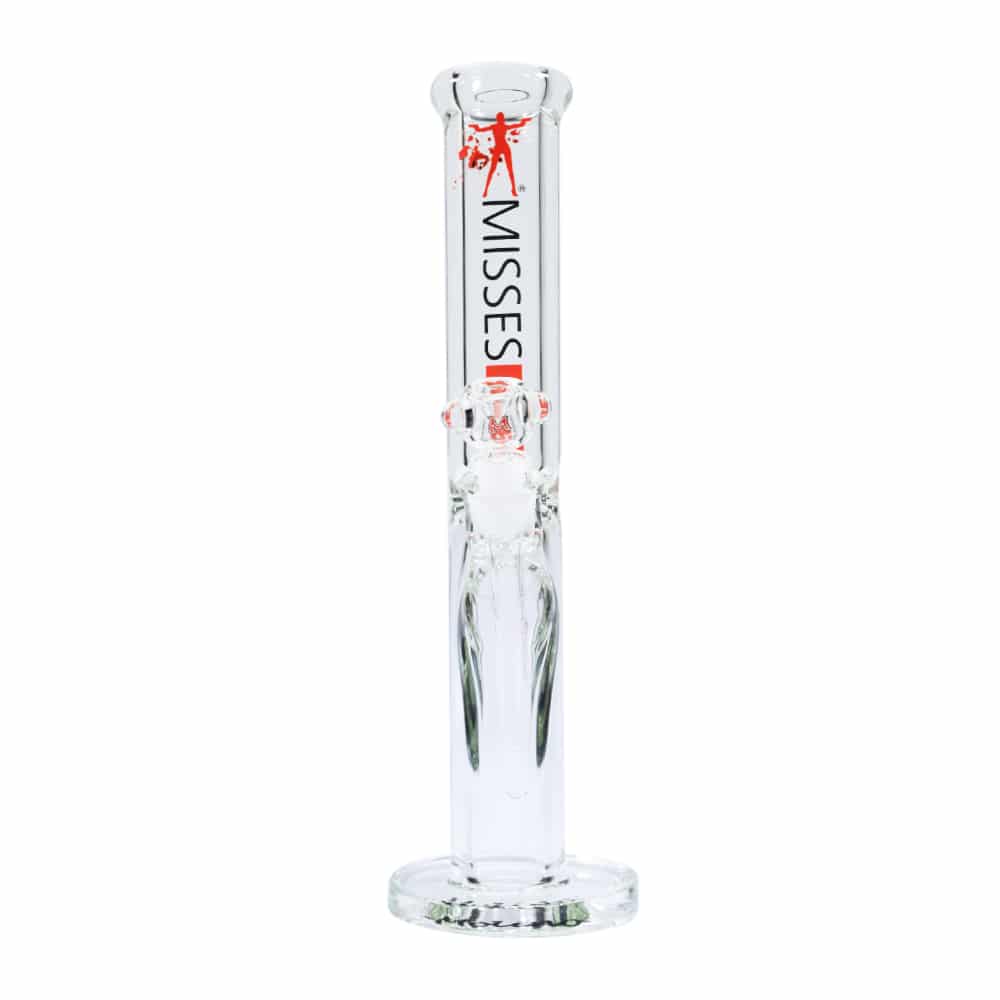 9 mm Cylinder Bong - Misses Red - Molino Glass Bongs