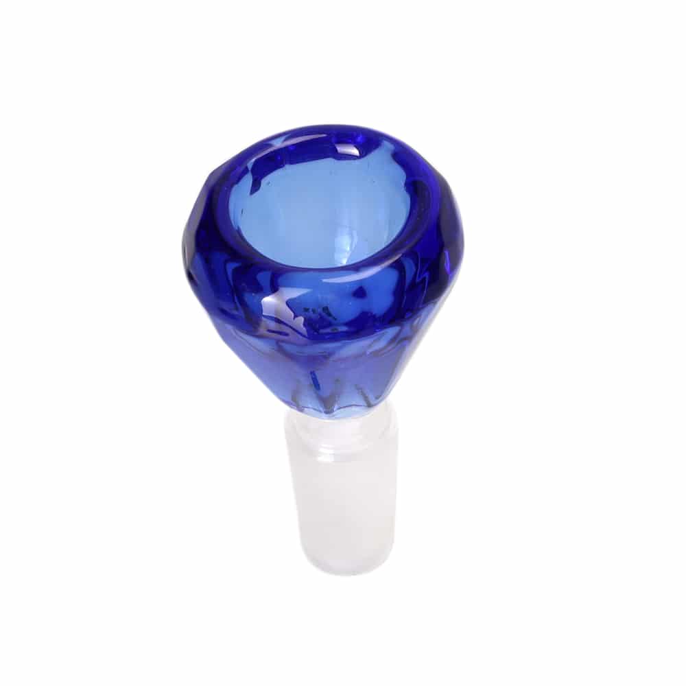 Glass Bong Bowl - Diamond Bowl Blue - Molino Glass Bongs