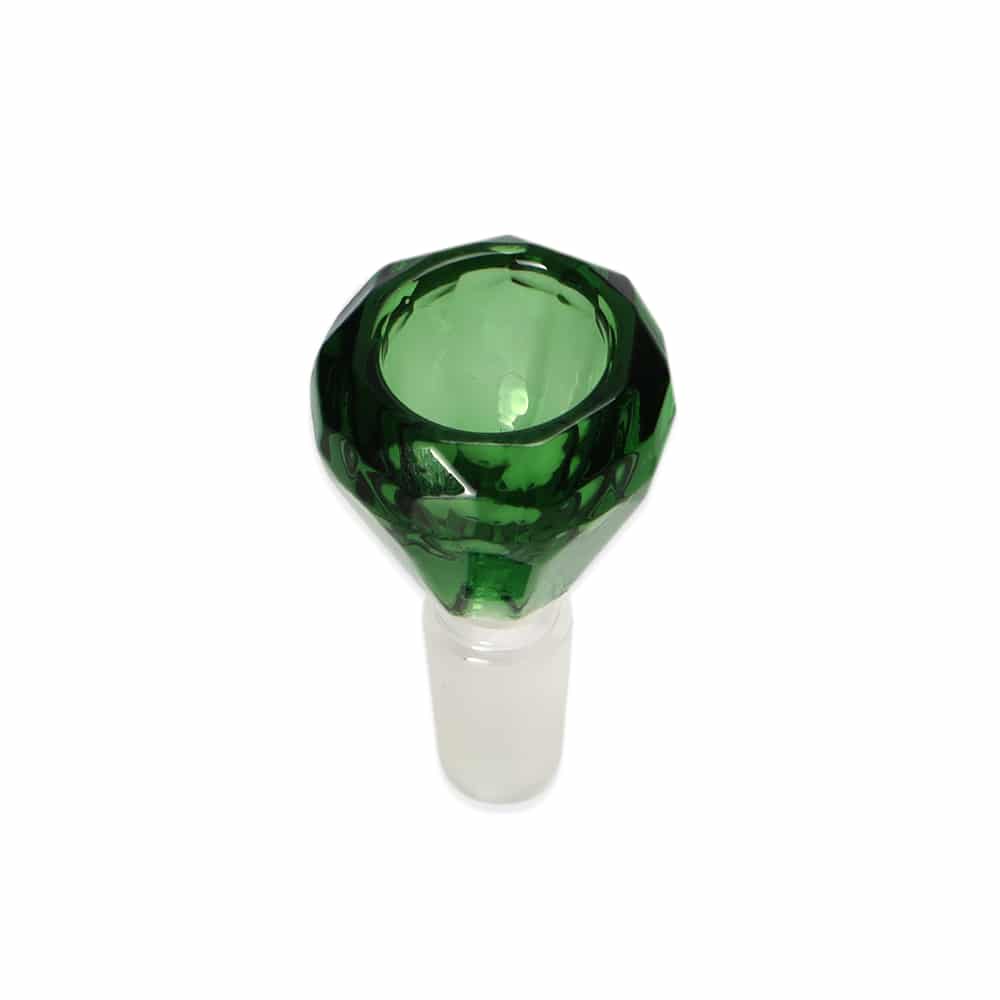 Diamond Bong Bowl Green  - Molino Glass Bongs