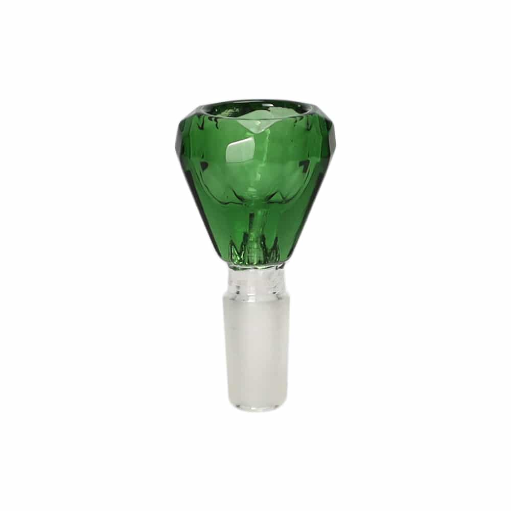 Diamond Bong Bowl Green  - Molino Glass Bongs