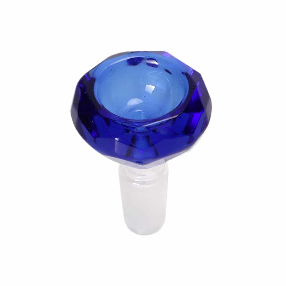 Diamond Bowl 2 Blue  - Molino Glass Bongs