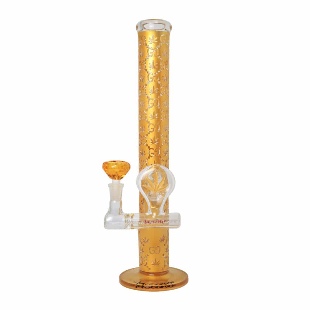 Gold Fashion Bong with Gold Pre-Cooler Set
