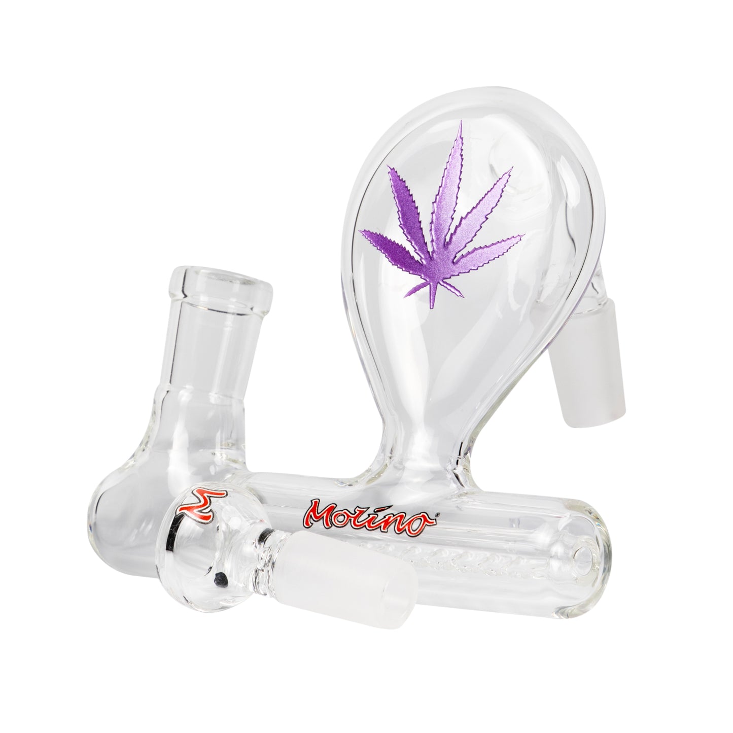 Stemless Inline Pre-cooler with Engraved Purple Leaf