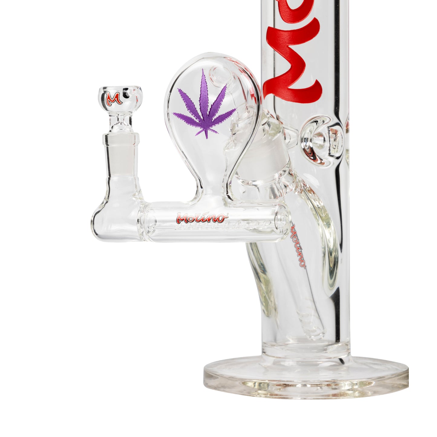 Stemless Inline Pre-cooler with Engraved Purple Leaf