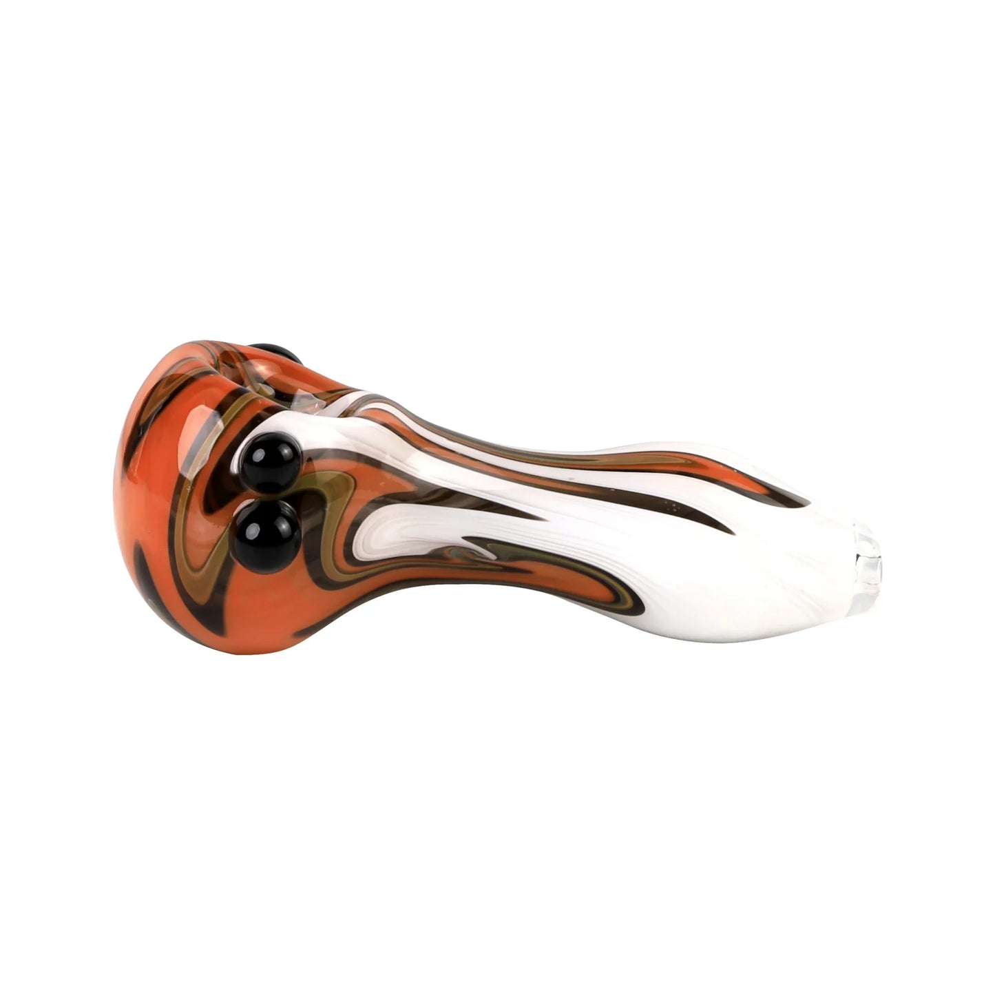 Reverse Spoon Pipe (Orange / White)