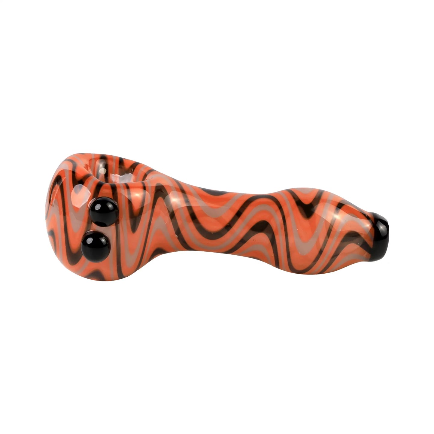 Hurricane Glass Pipe (Orange/Black)