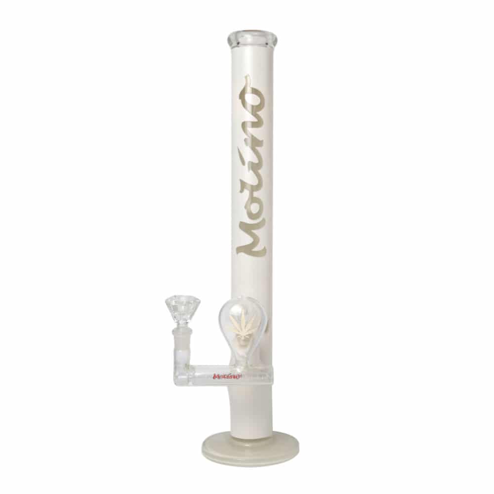 The White Widow White Bong with White Pre-Cooler Set